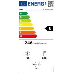Ψυγειοκαταψύκτης Beko BCNE400E40SN(no frost,370lt,E,Εντοιχιζόμενος)