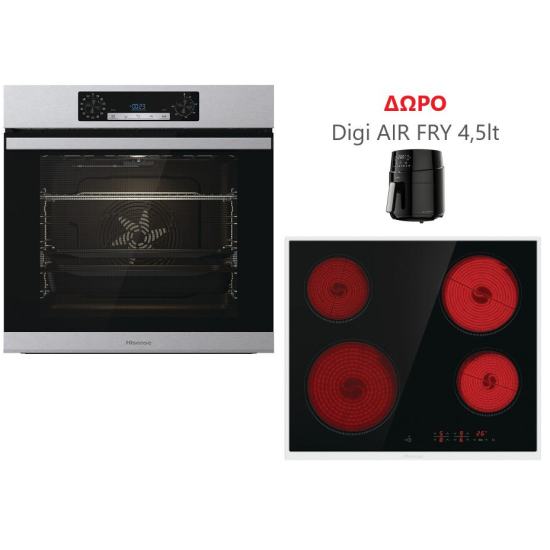 σετ Hisense BSA65226AX+E6432X(ΕΝΤΟΙΧΙΖΟΜΕΝΟΣ,ΗΛΕΚΤΡΙΚΟΣ,77LT/ΚΕΡΑΜΙΚΗ) 
