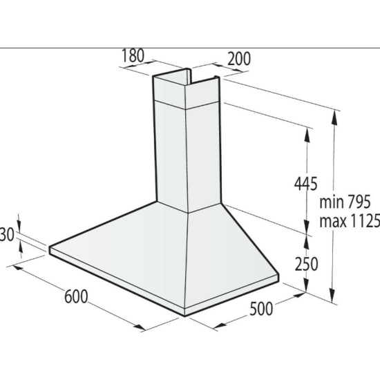 Απορροφητήρας Gorenje WHC63CLI(Καμινάδα 60cm)(065037601)