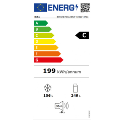 Ψυγειοκαταψύκτης Beko B5RCNE406LXBRW(no frost,355lt,C)