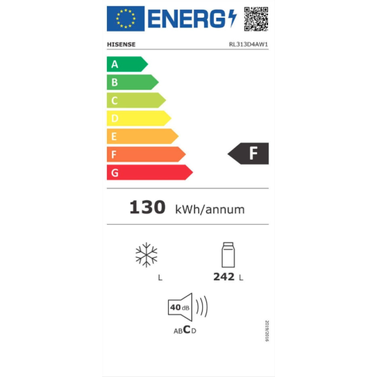 Ψυγείο Hisense RL313D4AW19(242LT,F)