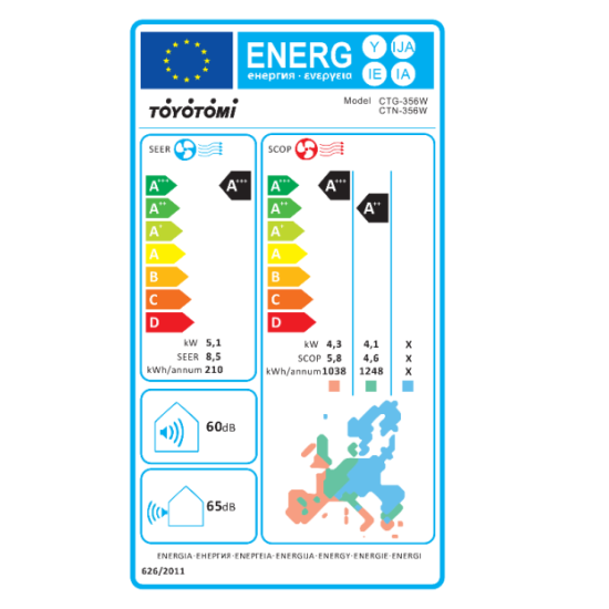 κλιματιστικό Toyotomi Erai CTN/CTG-356W(18000btu,A+++/A++,τεχνητή νοημοσύνη,προεγκατεστημένο wifi,ιονιστής)