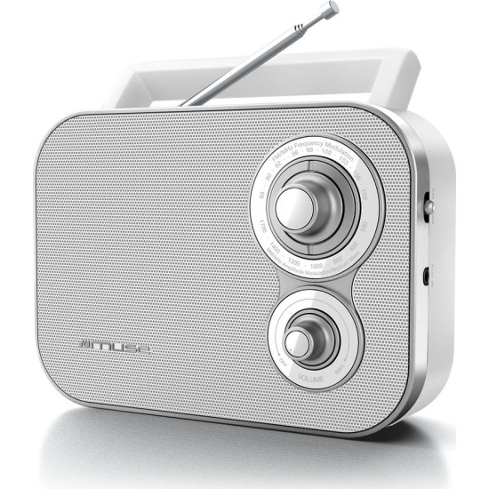Muse M-051RW Retro Φορητό Ραδιόφωνο Ρεύματος/Μπαταρίας Λευκό