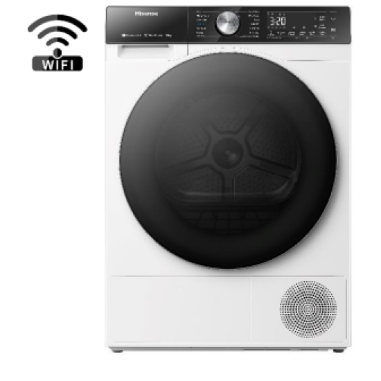 στεγνωτήριο hisense DH5S102BW(wifi,10kg,A+++,με Αντλία Θερμότητας)