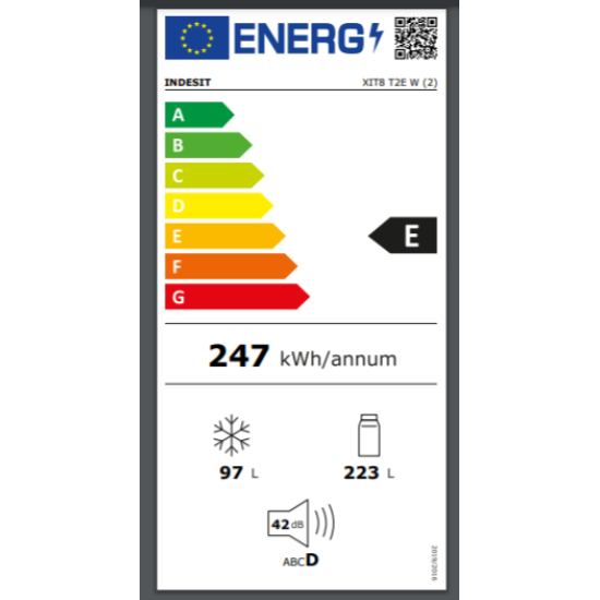 Ψυγειοκαταψύκτης Indesit XIT8 T2E W(320LT,E,total no frost)