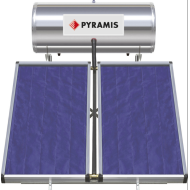 Ηλιακός Θερμοσίφωνας Pyramis 200/3m²(2x1.5) Glass Διπλής Ενέργειας(026000505)