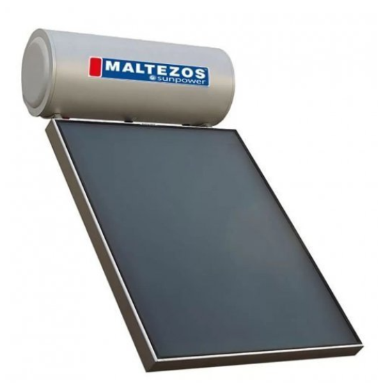 ηλιακός θερμοσίφωνας Maltezos Sunpower EM R 160lt 2m² Glass Διπλής Ενέργειας(SAC 130 x 150 R)