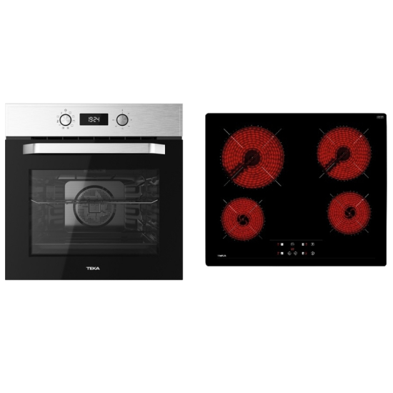 σετ Teka HCB 6545 + TZ6415(ΗΛΕΚΤΡΙΚΟΣ ΦΟΥΡΝΟΣ 71LT/ΚΕΡΑΜΙΚΕΣ)