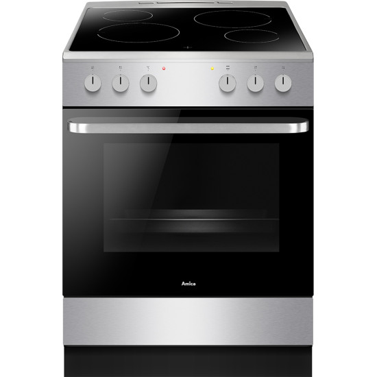 κουζίνα Amica AC6122X(inox,κεραμική,77lt)