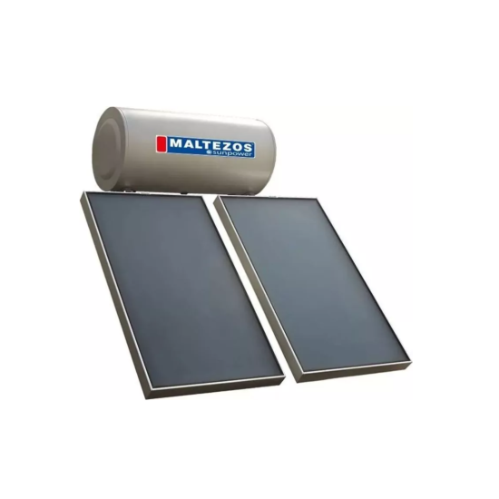 ηλιακός θερμοσίφωνας Maltezos Glass Sunpower EM 200 L(2Ε 2 SAC 90 x 150 Διπλής Ενέργειας)