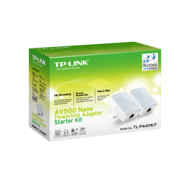 TP-LINK TL-PA411KIT v4 Powerline(Διπλό για Ενσύρματη Σύνδεση και Θύρα Ethernet)