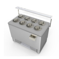 Crystal Festival 8 Inox Βιτρίνα Παγωτού 8 Θέσεων(346lt)