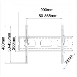 DMP PLB118L Βάση Τηλεόρασης Τοίχου έως 85" και 90kg DMP PLB118L Βάση Τηλεόρασης Τοίχου έως 85" και 90kg