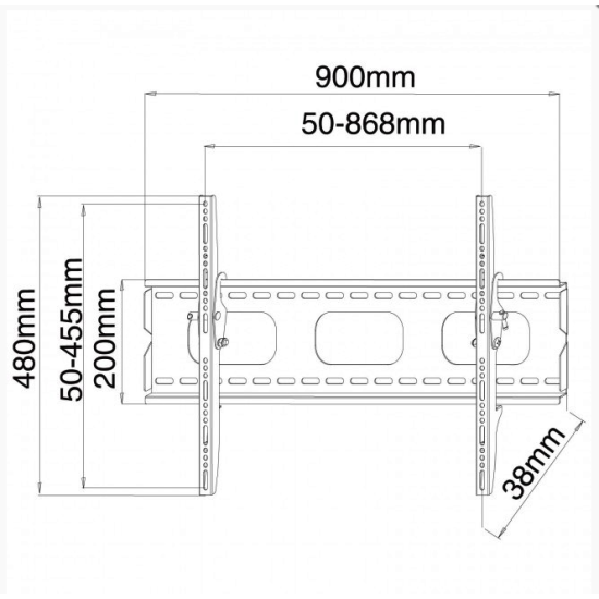 DMP PLB118L Βάση Τηλεόρασης Τοίχου έως 85" και 90kg