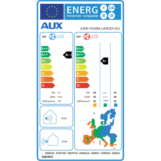 Κλιματιστικό AUX J-Smart ASW-H24B4/JKR3DI-EU 24000Btu(r32,inverter,A++/A+++,wifi)