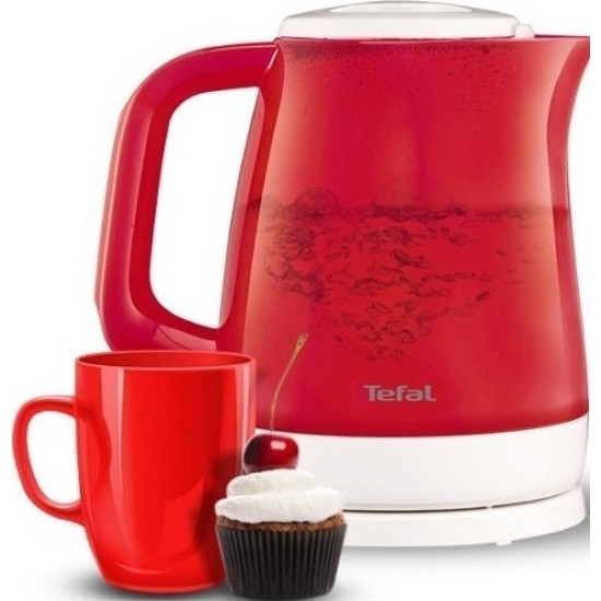 Tefal Delfini Vision Βραστήρας 1.5lt 2400W Κόκκινος