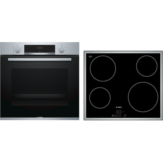σετ bosch HBA534ES0 + PKE645BΑ2E (ΗΛΕΚΤΡΙΚΟΣ,71LT/ΚΕΡΑΜΙΚΕΣ)