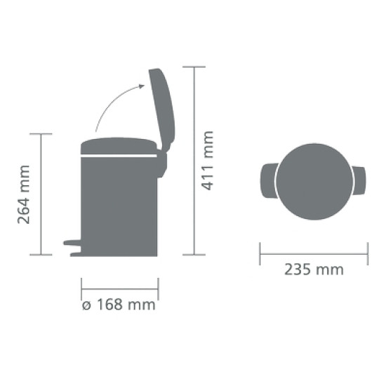 Brabantia Καλάθι New Icon 3lt 1132/22