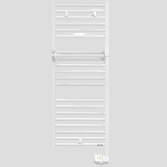 Ηλεκτρική Πετσετοκρεμάστρα Atlantic RSS 2012 digital Λευκή Στενή 300watt