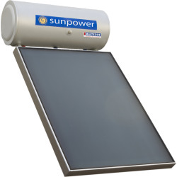 ηλιακός θερμοσίφωνας MALTEZOS SUNPOWER EM 125Lt(Glass SAC 100x150 Διπλής Ενεργείας)