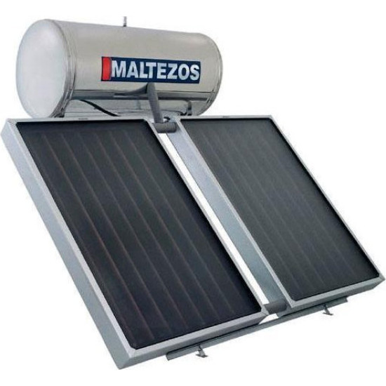 ηλιακός θερμοσίφωνας Maltezos MALT SAC 200lt/2.7m² Inox Τριπλής Ενέργειας(2 SAC 90 X 150)