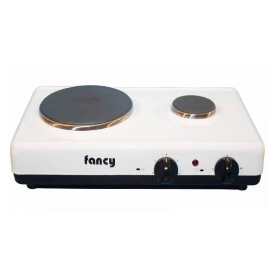Επιτραπέζια ηλεκτρική εστία 2 ζωνών (1500w/450w) Fancy 0011 λευκή