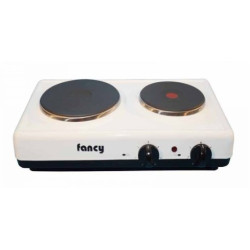Επιτραπέζια ηλεκτρική εστία 2 ζωνών (2000w/1000w) Fancy 0014 λευκή Επιτραπέζια ηλεκτρική εστία 2 ζωνών (2000w/1000w) Fancy 0014 λευκή