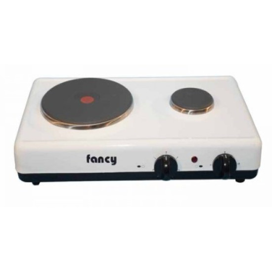 Επιτραπέζια ηλεκτρική εστία 2 ζωνών (2000w/450w) Fancy 0013 λευκή