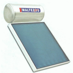 ηλιακός θερμοσίφωνας Maltezos GL R 160Lt(Glass Διπλής Ενεργείας Επιλεκτικός Συλλέκτης SAC 130x150)