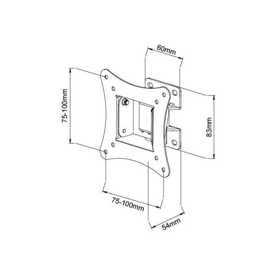 DMP LCD900B Βάση τοίχου με κλίση & περιστροφή για TV έως 29''