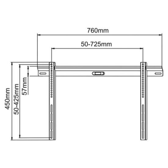 DMP PLB114M Βάση τοίχου σταθερή για TV από 32'' έως 55''
