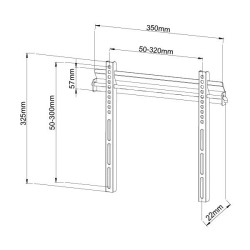 DMP PLB134S Λεπτή, σταθερή βάση τοίχου για TV από 19'' έως 43'' DMP PLB134S Λεπτή, σταθερή βάση τοίχου για TV από 19'' έως 43''