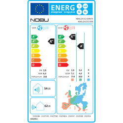 κλιματιστικό Nobu Kiku NBKU2VI32-09WFR/NBKU2VO32-09B (inverter,A++/Α+ 9.000btu/h)