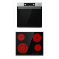 σετ Gorenje BSA6737E15X + ECT641BX (φούρνος 77lt/κεραμικές)