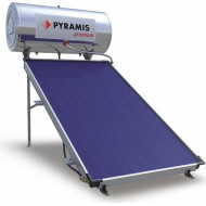 Ηλιακός Θερμοσίφωνας Pyramis Premium 160 λίτρων Glass (Διπλής Ενέργειας με 2.3τ.μ. Συλλέκτη)(026002301)